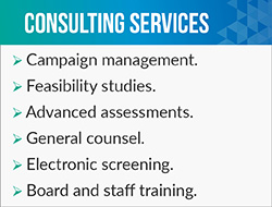 Steve Jankiewicz is a fundraising consultant that provides a plethora of fundraising consultant services such as campaign management.