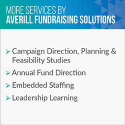 Consider these additional services Averill Fundraising Solutions provides in addition to executive search.