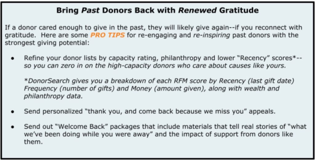 Bring past donors back graph