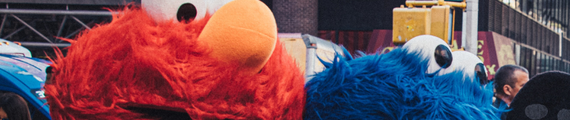 Elmo and Cookie monster costumes in time square