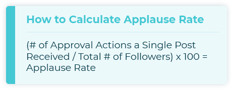 This graphic tells you how to calculate applause rate, an important nonprofit fundraising metric.