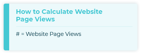 This graphic shows you how to determine website page views, a useful nonprofit fundrdaising KPI.