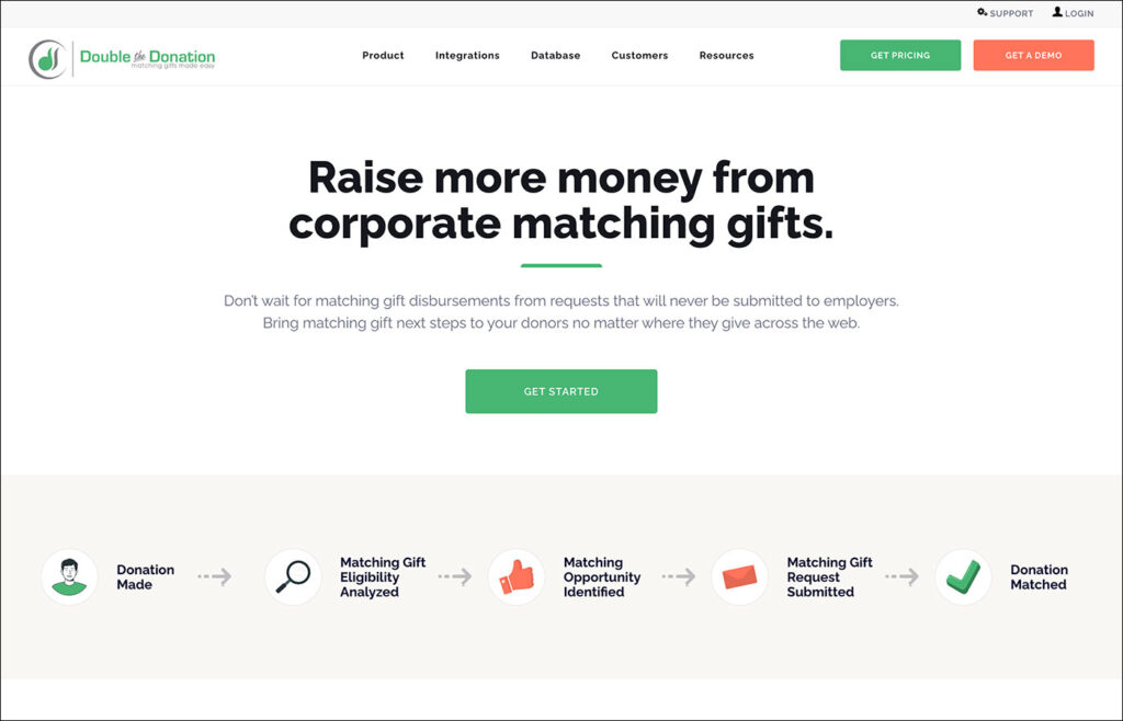 Double the Donation is the best matching gift fundraising software.