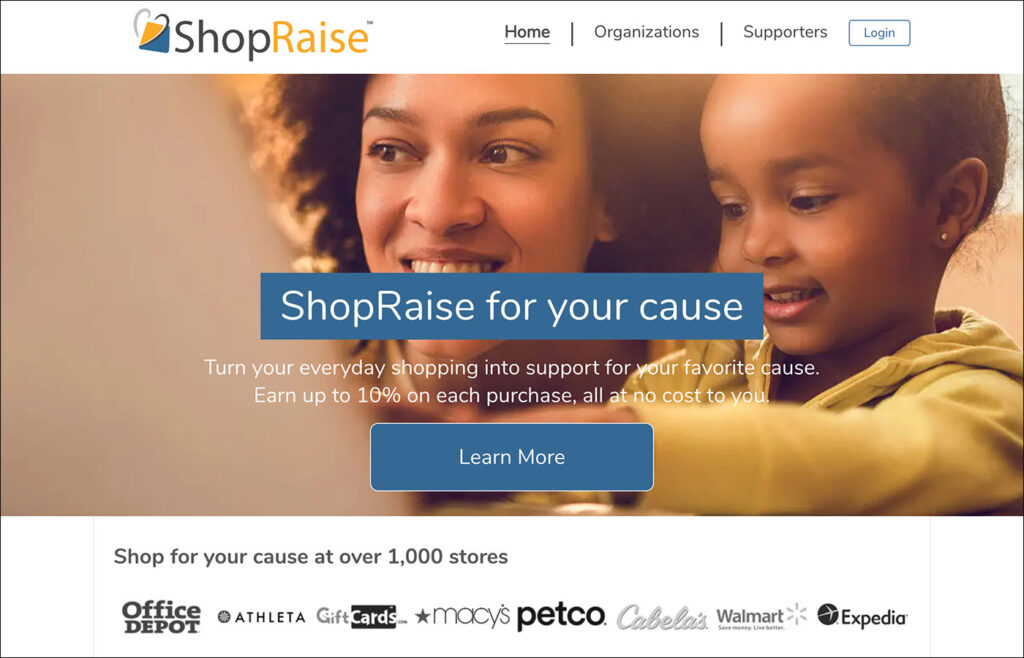 ShopRaise is the best fundraising software for online shopping.