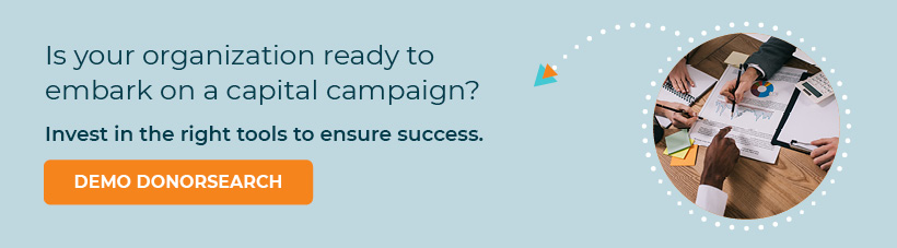 Click through to see how DonorSearch can help your organization start a capital campaign.