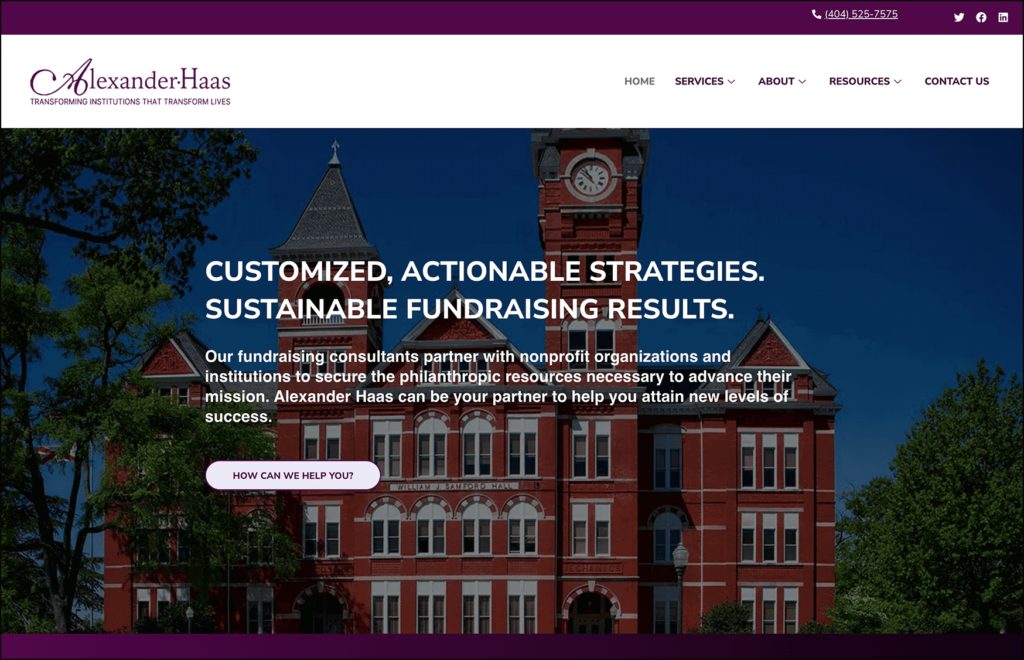 Alexander Haas is a top fundraising consulting firm. 
