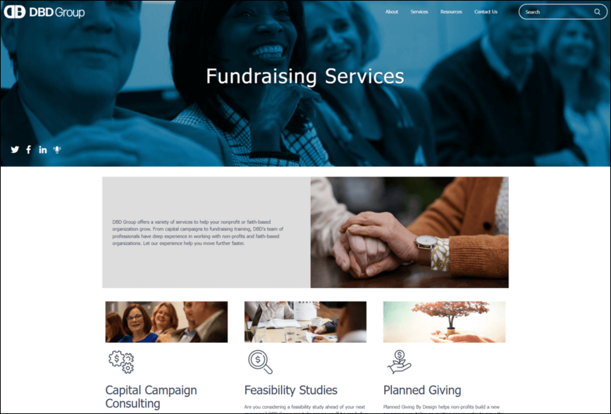 DBD Group is a top fundraising consulting firm.