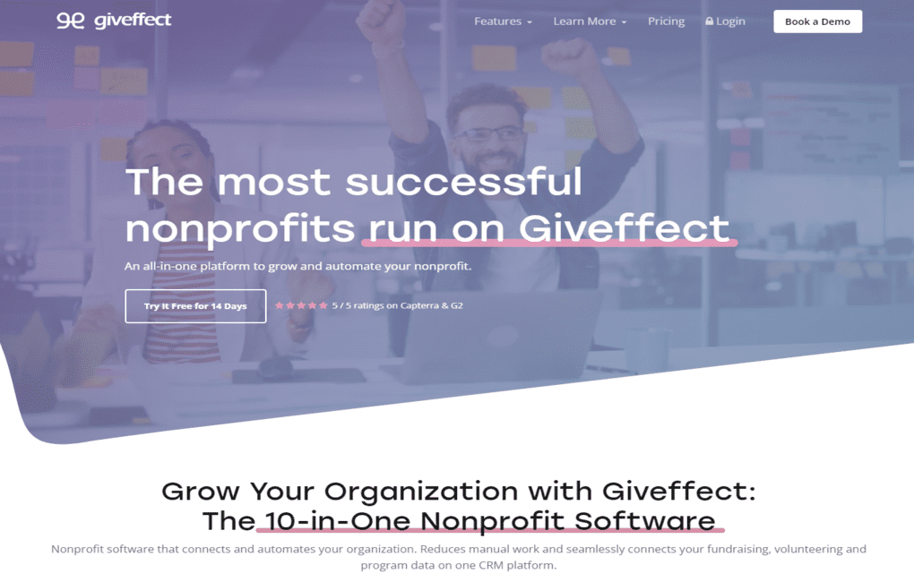 Giveffect’s homepage