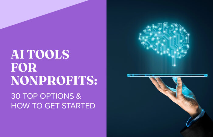 The title of the post: "AI Tools for Nonprofits: 30+ Top Picks & How to Get Started."
