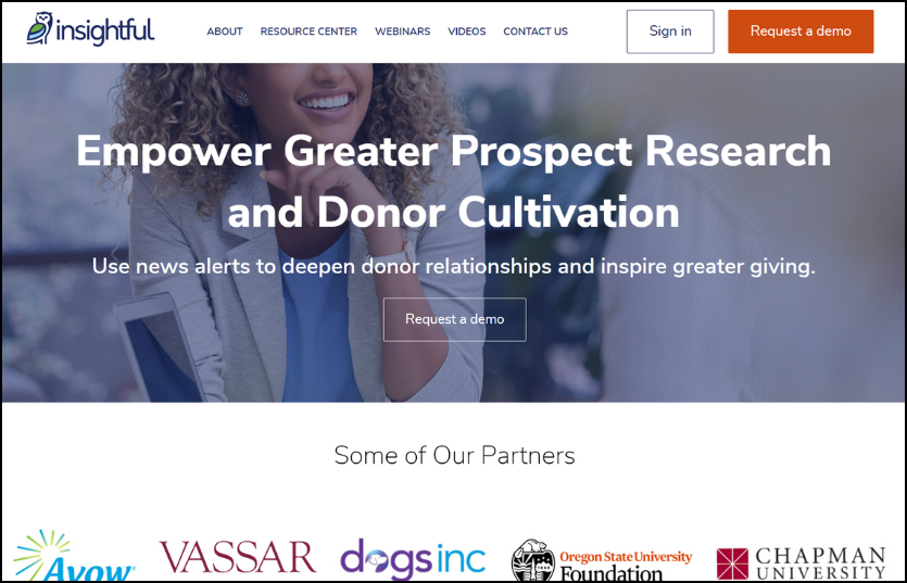 Insightful Philanthropy’s homepage