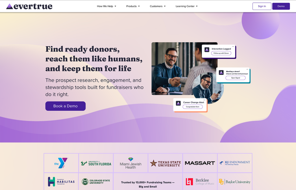 EverTrue’s homepage.