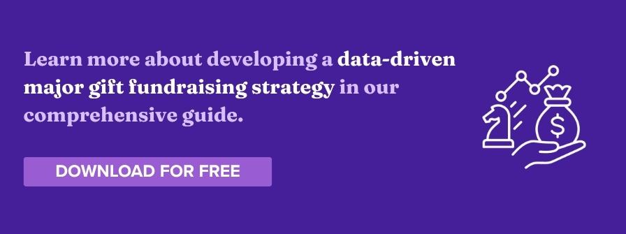 Learn more about developing a data-driven major gift fundraising strategy in our comprehensive guide.