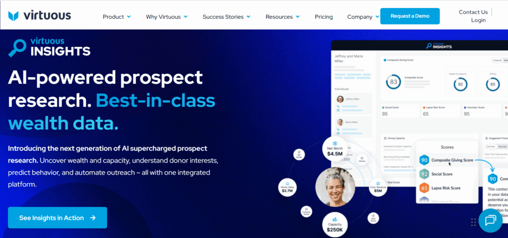 Virtuous' prospect research product page